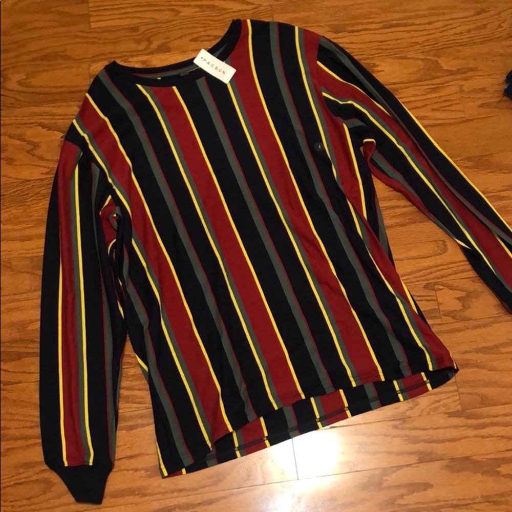 brand new striped long sleeve pacsun shirt
